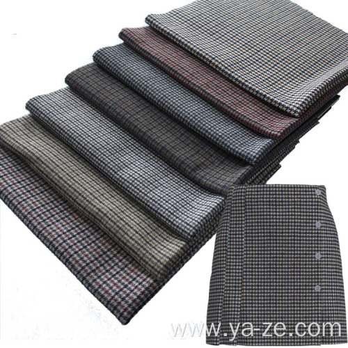 Woven wool blend houndstooth fabric for suit